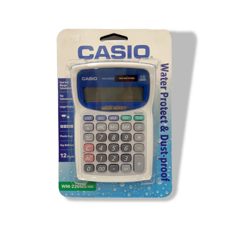 เครื่องคิดเลข CASIO รุ่น  WM-220MS-WE